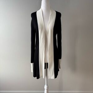 WHBM Cardigan Sweater Duster | XXS | Black and White